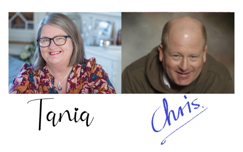 tania and chris with signatures